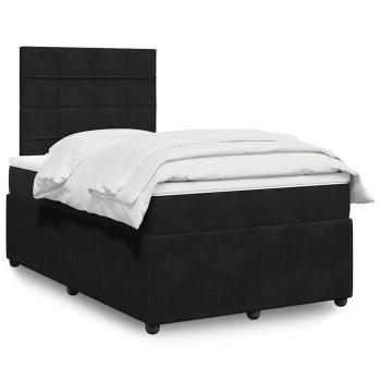 ARDEBO.de - Boxspringbett mit Matratze Schwarz 120x190 cm Samt