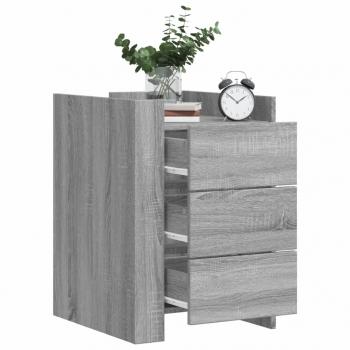 ARDEBO.de - Nachttisch Grau Sonoma 45x50x65 cm Holzwerkstoff