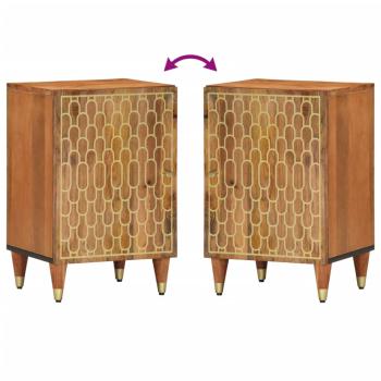 Badschrank 38x33x58 cm Massivholz Mango