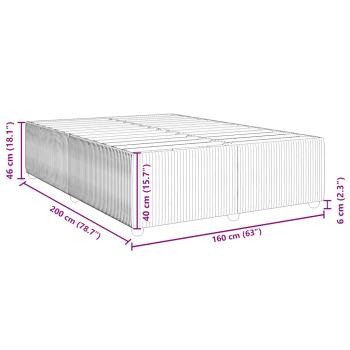 Bettgestell ohne Matratze Taupe 160x200 cm Stoff