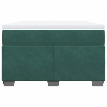Boxspringbett mit Matratze Dunkelgrün 120x190 cm Samt