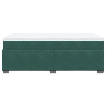 Boxspringbett mit Matratze Dunkelgrün 120x190 cm Samt