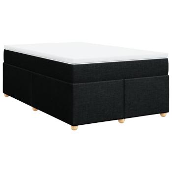 Boxspringbett mit Matratze Schwarz 120x190 cm Stoff