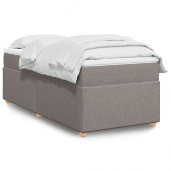 ARDEBO.de - Boxspringbett mit Matratze Taupe 90x190 cm Stoff