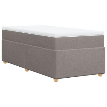 Boxspringbett mit Matratze Taupe 90x190 cm Stoff