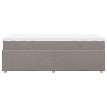 Boxspringbett mit Matratze Taupe 90x190 cm Stoff