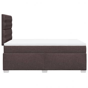 Boxspringbett mit Matratze Dunkelbraun 120x200 cm Stoff