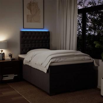 Boxspringbett mit Matratze Dunkelbraun 120x200 cm Stoff