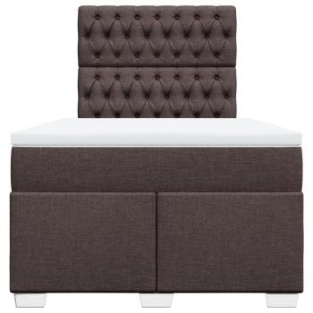Boxspringbett mit Matratze Dunkelbraun 120x200 cm Stoff