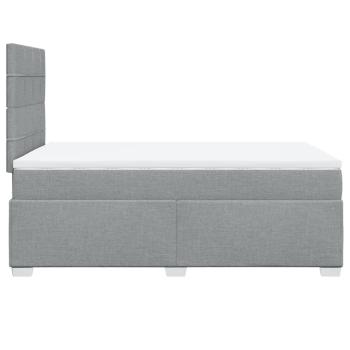Boxspringbett mit Matratze Hellgrau 120x190 cm Stoff