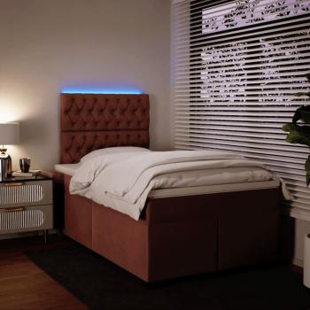 Boxspringbett mit Matratze Rosa 120x190 cm Samt