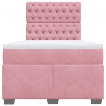 Boxspringbett mit Matratze Rosa 120x190 cm Samt