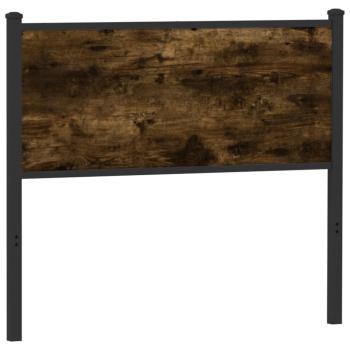 ARDEBO.de - Kopfteil Räuchereiche 100 cm Holzwerkstoff und Stahl