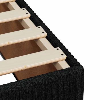 ARDEBO.de - Boxspringbett mit Matratze Schwarz 140x200 cm Stoff