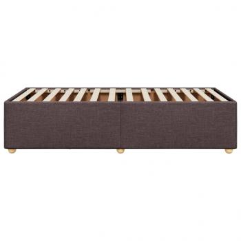 Bettgestell ohne Matratze Dunkelbraun 90x200 cm Stoff