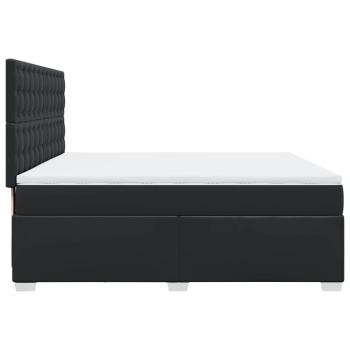 ARDEBO.de - Boxspringbett mit Matratze Schwarz 200x200 cm Kunstleder