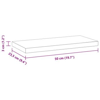Wandregale 2 Stk. 50x23,5 cm Schwarz Edelstahl