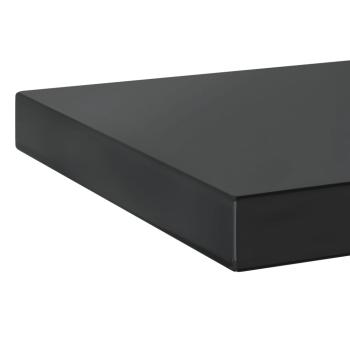 Wandregale 2 Stk. 50x23,5 cm Schwarz Edelstahl