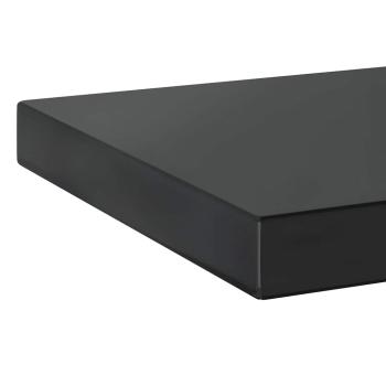 Wandregale 2 Stk. 50x23,5 cm Schwarz Edelstahl