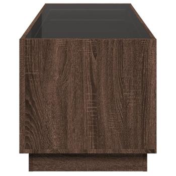 Couchtisch mit Infinity-LED Braun Eichen-Optik 90x50x50 cm