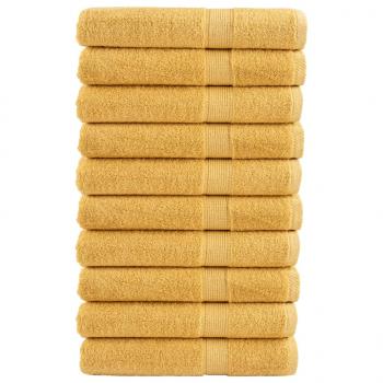ARDEBO.de - Premium-Saunatücher SOLUND 10 Stk Gold 80x200 cm 600 g/m²