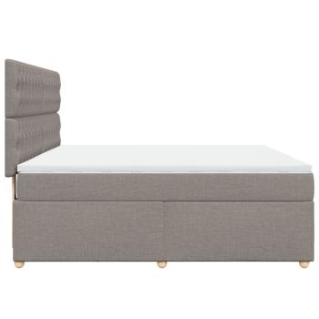 Boxspringbett mit Matratze Taupe 180x200 cm Stoff