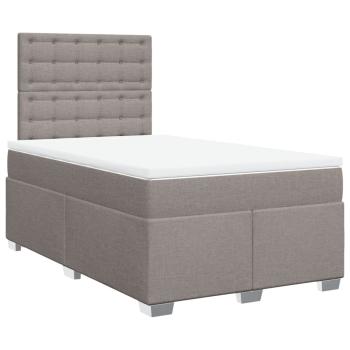 ARDEBO.de - Boxspringbett mit Matratze Taupe 120x190 cm Stoff
