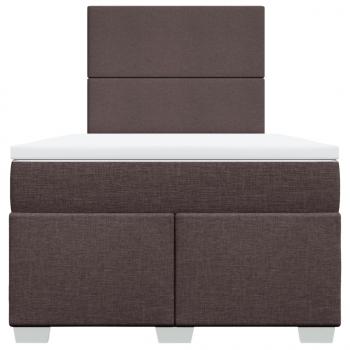 Boxspringbett mit Matratze Dunkelbraun 120x200 cm Stoff