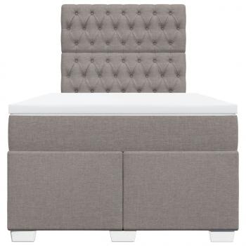 Boxspringbett mit Matratze Taupe 120x200 cm Stoff