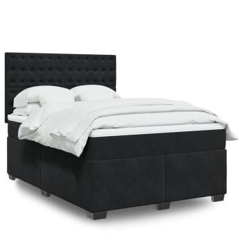 ARDEBO.de - Boxspringbett mit Matratze Schwarz 160x200 cm Samt