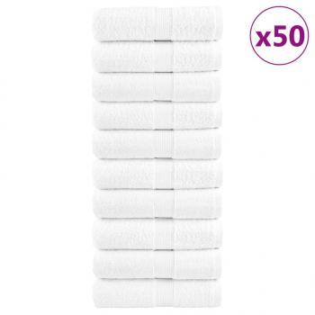 ARDEBO.de - Premium-Gästetücher SOLUND 50 Stk. Weiß 30x50cm 600 g/m²