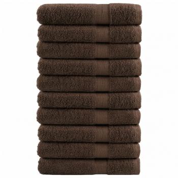 ARDEBO.de - Premium-Saunatücher SOLUND 10 Stk Braun 80x200 cm 600 g/m²