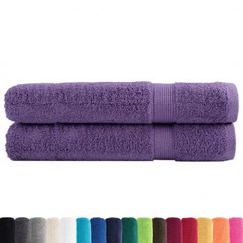 Premium-Saunatücher SOLUND 2 Stk. Lila 80x200 cm 600 g/m²