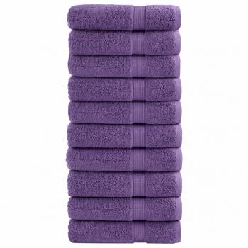 ARDEBO.de - Premium-Handtücher SOLUND 10 Stk. Lila 50x100 cm 600 g/m²