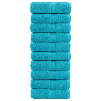 ARDEBO.de - Premium-Seiftücher SOLUND 10 Stk. Türkis 30x30 cm 600 g/m²