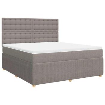 ARDEBO.de - Boxspringbett mit Matratze Taupe 180x200 cm Stoff