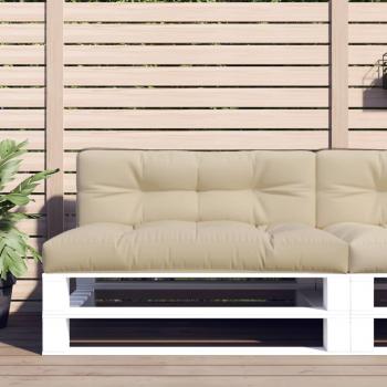 ARDEBO.de - Palettenkissen Beige 120x40x12 cm Stoff
