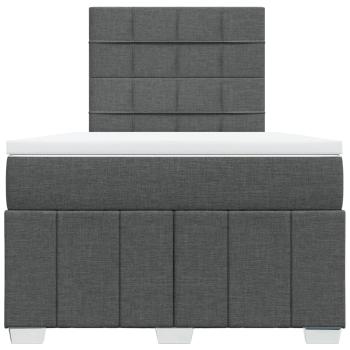 Boxspringbett mit Matratze Dunkelgrau 120x200 cm Stoff