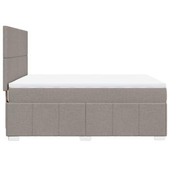 Boxspringbett mit Matratze Taupe 160x200 cm Stoff