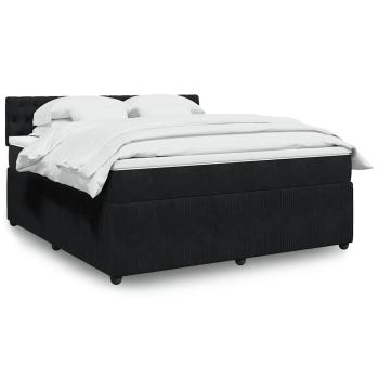 ARDEBO.de - Boxspringbett mit Matratze Schwarz 180x200 cm Samt