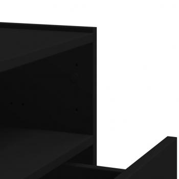 Wand-Nachttische 2 Stk. Schwarz 45x30x35 cm