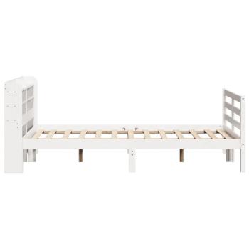 Bettgestell mit Kopfteil ohne Matratze Weiß 140x200 cm