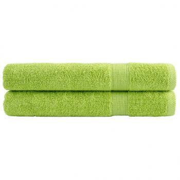 ARDEBO.de - Premium-Handtücher SOLUND 2 Stk. Apfelgrün 100x200 cm 600 g/m²