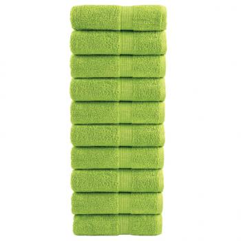 ARDEBO.de - Premium-Seiftücher SOLUND 10 Stk. Apfelgrün 30x30 cm 600 g/m²