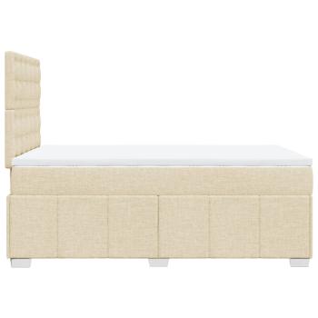 Boxspringbett mit Matratze Creme 120x200 cm Stoff