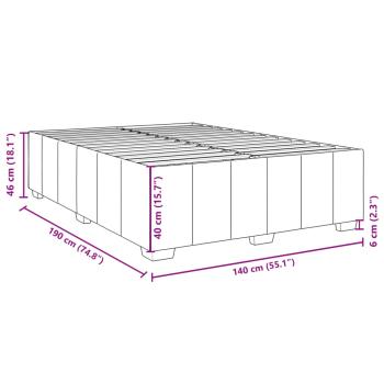 Bettgestell ohne Matratze Dunkelbraun 140x190 cm Stoff