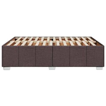 Bettgestell ohne Matratze Dunkelbraun 160x200 cm Stoff