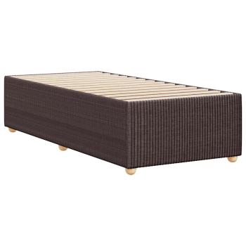 Bettgestell ohne Matratze Dunkelbraun 80x200 cm Stoff