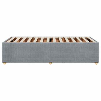Bettgestell ohne Matratze Hellgrau 90x200 cm Stoff