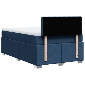 ARDEBO.de - Boxspringbett mit Matratze Blau 120x200 cm Stoff